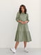 Сукня А-силуету оливкового кольору | 6122122 | фото 3