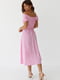Платье А-силуэта розовое с принтом | 6122192 | фото 2
