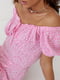 Платье А-силуэта розовое с принтом | 6122192 | фото 4