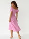 Платье А-силуэта розовое с цветочным принтом | 6122195 | фото 2