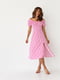 Платье А-силуэта розовое с цветочным принтом | 6122195 | фото 3