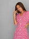 Сукня А-силуету рожева з квітковим принтом | 6122212 | фото 3