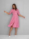 Платье А-силуэта розовое с цветочным принтом | 6122212 | фото 4