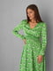 Сукня А-силуету зелена з квітковим принтом | 6122215 | фото 4