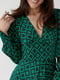 Платье А-силуэта зеленое в ромбы | 6122345 | фото 4