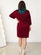 Платье-свитер бордовое | 6111795 | фото 5