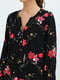 Блуза чорна з квітковим принтом | 5922397 | фото 3