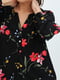 Блуза чорна з квітковим принтом | 5922397 | фото 4