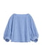Блуза блакитна в смужку та горох | 5948509