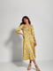 Платье А-силуэта желтое в цветочный принт | 6129653 | фото 3