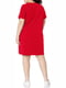 Платье-футболка красное с принтом | 6130722 | фото 2