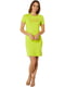 Платье-футболка салатового цвета с принтом | 6132683 | фото 2