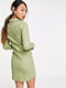 Сукня-сорочка кольору хакі зі зборками | 6133098 | фото 3