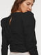 Блуза чорна з прилаштованими швами | 6133461 | фото 3