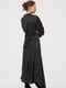 Чорна сукня із візерункового атласу з драпірованим коміром | 6133505 | фото 2