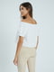 Блуза белая с вышитыми ромашками в тон | 6133741 | фото 3