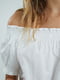 Блуза белая с вышитыми ромашками в тон | 6133741 | фото 5