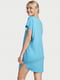 Сукня домашня блакитна з логотипом | 6134423 | фото 2