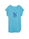 Платье домашнее голубое с логотипом | 6134423 | фото 3