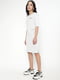 Сукня-футболка біло-сіра в смужку | 6134457