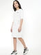 Платье-футболка бело-серое в полоску | 6134457 | фото 2
