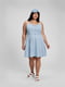 Сукня А-силуету блакитна | 6134841 | фото 3