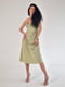 Платье в бельевом стиле оливкового цвета | 6135316