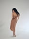 Сукня у білизняному стилі коричнева | 6135317 | фото 2