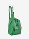 Рюкзак зелений шкіряний | 6193690 | фото 3