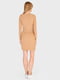 Сукня А-силуету пісочного кольору в рубчик | 6048794 | фото 3