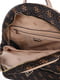 Рюкзак коричневый с принтом | 6119574 | фото 4