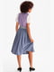 Платье А-силуэта серо-розовое с принтом | 6251860 | фото 2
