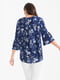 Блуза синя з квітковим принтом | 6251872 | фото 2