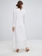 Платье А-силуэта белое с вышивкой | 6252630 | фото 2