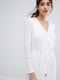 Платье А-силуэта белое с вышивкой | 6252630 | фото 3