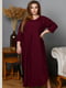 Жіноче довге плаття тканина софт розмір: 52-54, 56-58, 60-62, 64-66 марсала, 52/54 | 6253090 | фото 2