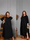 Жіноче довге плаття тканина софт розмір: 52-54, 56-58, 60-62, 64-66 чорний, 52/54 | 6253093