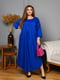 Жіноче довге плаття тканина софт розмір: 52-54, 56-58, 60-62, 64-66 синій, 52/54 | 6253094 | фото 3