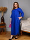 Жіноче довге плаття тканина софт розмір: 52-54, 56-58, 60-62, 64-66 синій, 52/54 | 6253094 | фото 2