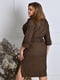 Жіноче плаття-сорочка тканина вельвет розмір: 52-54, 56-58, 60-62, 64-66 коричневий, 52/54 | 6253103 | фото 3