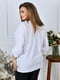 Жіноча стильна блузка кофта декорована стразами розмір: 52-54, 56-58, 60-62, 64-66 білий, 52/54 | 6253105 | фото 5
