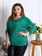Жіноча стильна блузка кофта декорована стразами розмір: 52-54, 56-58, 60-62, 64-66 зелений, 52/54 | 6253107 | фото 4