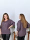 Жіноча стильна блузка кофта декорована стразами розмір: 52-54, 56-58, 60-62, 64-66 графіт, 52/54 | 6253109