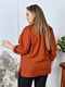 Жіноча стильна блузка кофта декорована стразами розмір: 52-54, 56-58, 60-62, 64-66 теракот, 52/54 | 6253111 | фото 2