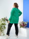 Жіночий велюровий спортивний костюм кофта на блискавці штани розмір: 52-54, 56-58, 60-62, 64-66 зелений, 52/54 | 6253149 | фото 2