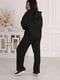 Жіночий костюм ангора рубчик вільного фасону розмір: 50-52, 54-56, 58-60 чорний, 50/52 | 6253167 | фото 2