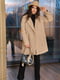 Жіноче пальто з поясом тканина кашемір розмір: 48-50, 52-54, 56-58 бежевий, 48/50 | 6253202 | фото 2