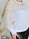 Жіноча блузка ошатна вставки гіпюр розмір: 52-54, 56-58, 60-62, 64-66 | 6253212 | фото 5