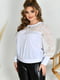 Жіноча блузка ошатна вставки гіпюр розмір: 52-54, 56-58, 60-62, 64-66 | 6253212 | фото 2