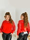 Жіноча блузка ошатна вставки гіпюр розмір: 52-54, 56-58, 60-62, 64-66 червоний, 52/54 | 6253217